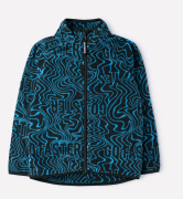 Кофта для мальчика черный, синие волны Crockid ФЛ 34011-45