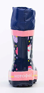 Резиновые сапожки для девочки Котофей 166124-11 
