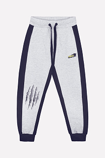 Штаны для мальчика серо-голубой меланж Crockid