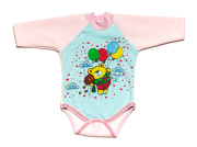 Боди розовый+голубой длинный рукав Мамин малыш