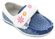 Мокасины для девочки Солнышко L1501A (синий/экокожа)