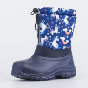 Сноубутсы для девочки Котофей 464061-46 (синий/комбинированный)