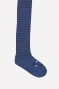 Колготки Crockid  плотные (синие в полоску/75% хлопок ПА - 20% эластан - 5%)
