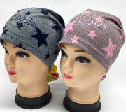 Шапка AJS разноцветные в звездочках (90% хлопок, 10% акрил) МШ-000023