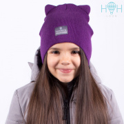 Шапка Hooh loon фиолетовый с ушками (95% хлопок, 5% эластан) ШД20-97091727