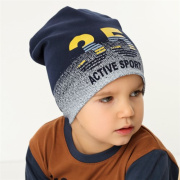 Шапка AJS темно-серый (30% шерсть, 70% акрил) 42-179