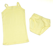Комплект майка+трусы для девочки желтый Флиско