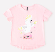 Футболка для девочки попугайчик  Crockid КР 301658