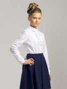 Блузка для девочки белая   Пеликан GWCJ8068