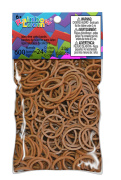 Резиночки и клипсы для плетения браслетов Rainbow Loom Caramell (600шт./карамельный/оригинальные)