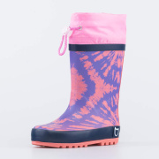 Резиновые сапожки для девочки Котофей 566195-11 (разноцветные/резина)