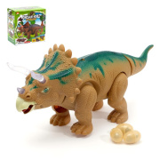 Робот  Динозавр «Трицератопс» (откладывает яйца,  световые и звуковые эффекты/разноцветный микс/без управления/батарейки)