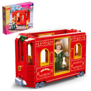 Конструктор пластиковые детали Sluban розовая мечта «Трамвай» 145 дет. 6958163    