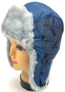 Шапка HASKI синий (30% шерсть, 70% акрил) M177