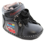 Пинетки для мальчика Царевич 031 (черный/экокожа)