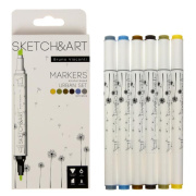  BrunoVisconti SKETCH&ART "Архитектурный" (для скетчинга, 6цв/универсальный/набор маркеров)