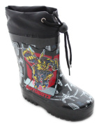 Резиновые сапожки для мальчика Совенок M25B-1 (черный/резина)