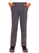 Брюки для мальчика серые в полоску Апрель