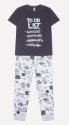 Пижама для мальчика темно-серый+вс. серый меланж Crockid КБ 2626