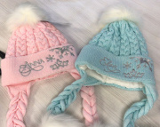 Шапка Conte Cids мятный, розовый (30% шерсть, 70% акрил) 19С-57СП