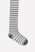 Колготки Crockid  плотные (серые в полоску/75% хлопок ПА - 20% эластан - 5%)