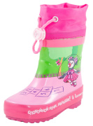 Резиновые сапожки для девочки Котофей 166047-11 (розовый/резина)