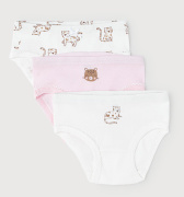 Трусы для девочки бежево-розовый, штрихи Crockid К 1904