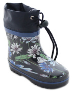 Резиновые сапожки для девочки Совенок D31B (синий/резина)
