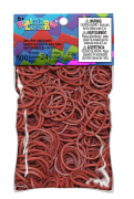 Резиночки и клипсы для плетения браслетов Rainbow Loom Burgundy (600шт./бордовый/оригинальные)