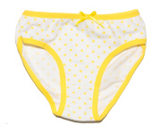 Трусы для девочки белые в желтый горошек Cool Kid