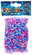 Резиночки и клипсы для плетения браслетов Rainbow Loom Sweets Cotton Candy (600шт./сладкая вата микс/оригинальные)