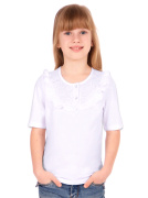 Джемпер для девочки белая   Апрель ДДФК011804