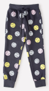 Брюки для девочки темно-серый, теннисные мячи Crockid