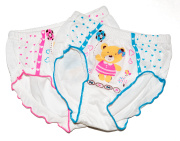 Комплект трусиков для девочки голубой+розовый с мишкой Cool Kid