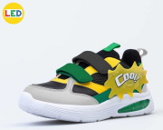 Кроссовки для мальчика Котофей 144194-72 (зелёный камуфляж/комбинированный)