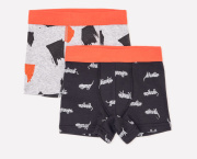 Трусы для мальчика серо-голубой меланж+тигры Crockid К 1960