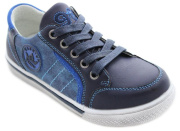 Кеды для мальчика Дракоша Q705-3 (синий+голубой/экокожа)