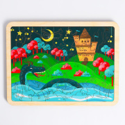 Игрушка пазл ТУРБО ДЕТКИ «Замок на берегу» (18×24 см/дерево/универсальная)