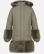 Куртка Crockid для девочки хаки (верх: 80% п/э, 20% полиуретан; подклад: 100% п/э) 