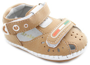 Пинетки для мальчика Дракоша A1019 (коричневый/экокожа)