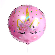 Игрушка шар фольгированный Страна Карнавалия Цветочный единорог (Надувается воздухом/гелием/фольга/универсальная)