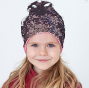 Шапка Hooh loon серебро/розовый пайетки (95% хлопок, 5% эластан) ШВ20-19311990