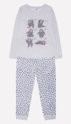Пижама для девочки серо-голубой меланж, крапинка Crockid КБ 2622