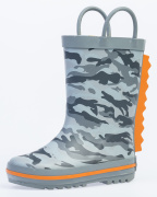 Резиновые сапожки для мальчика Котофей 366219-11 (серый/резина)