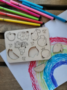 Игрушка вкладыш HandStyle "фрукты и ягоды" (раскраска. размер 10,5*15см/дерево/универсальная)