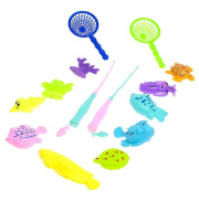 Игрушка для купания  «Большие рыбки» (10 фигурок, 2 удочки, 2 сачка/пластик/универсальная)