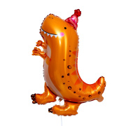Игрушка шар фольгированный Страна Карнавалия Динозавр в колпаке (Надувается воздухом/гелием/фольга/универсальная)