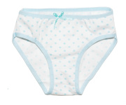 Трусы для девочки белые в голубой горошек Cool Kid