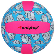 Игрушка мяч ONLYTOP волейбольный Кошечка (машинная сшивка, 18 панелей, размер 2/ПВХ/универсальная)