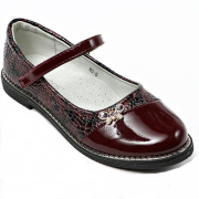 Туфли для девочки Meitesi MEI-80-6 (бордовый/экокожа)